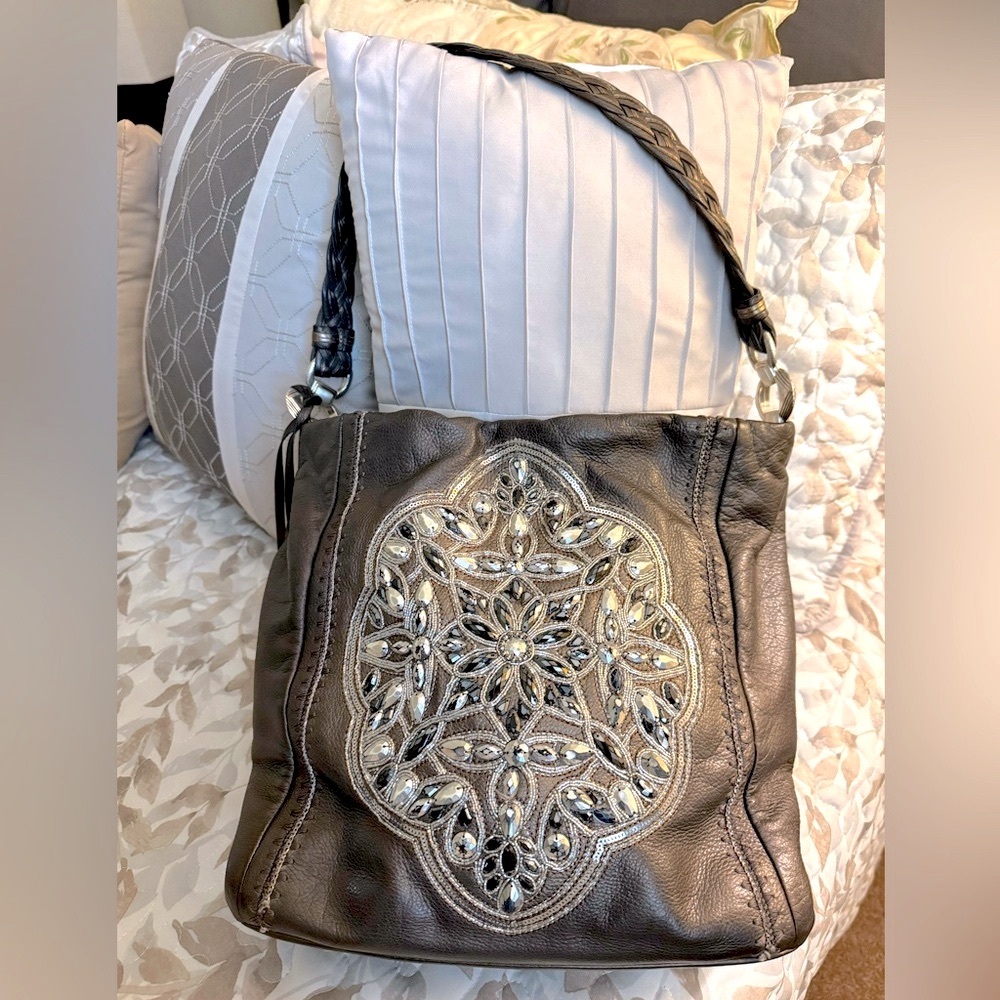 Brighton “Anju Anjulina” All Leather Beaded Bag